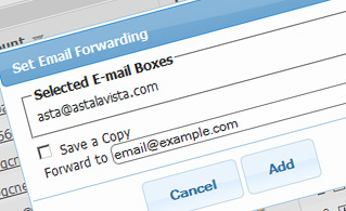 Hepsia Email Manager Forwarding